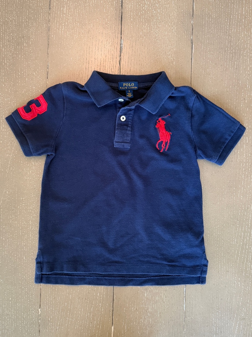 Polo Ralph Lauren Boys’ Short-Sleeve Blue Cotton Mesh Polo Shirt • Size 5 (XS)